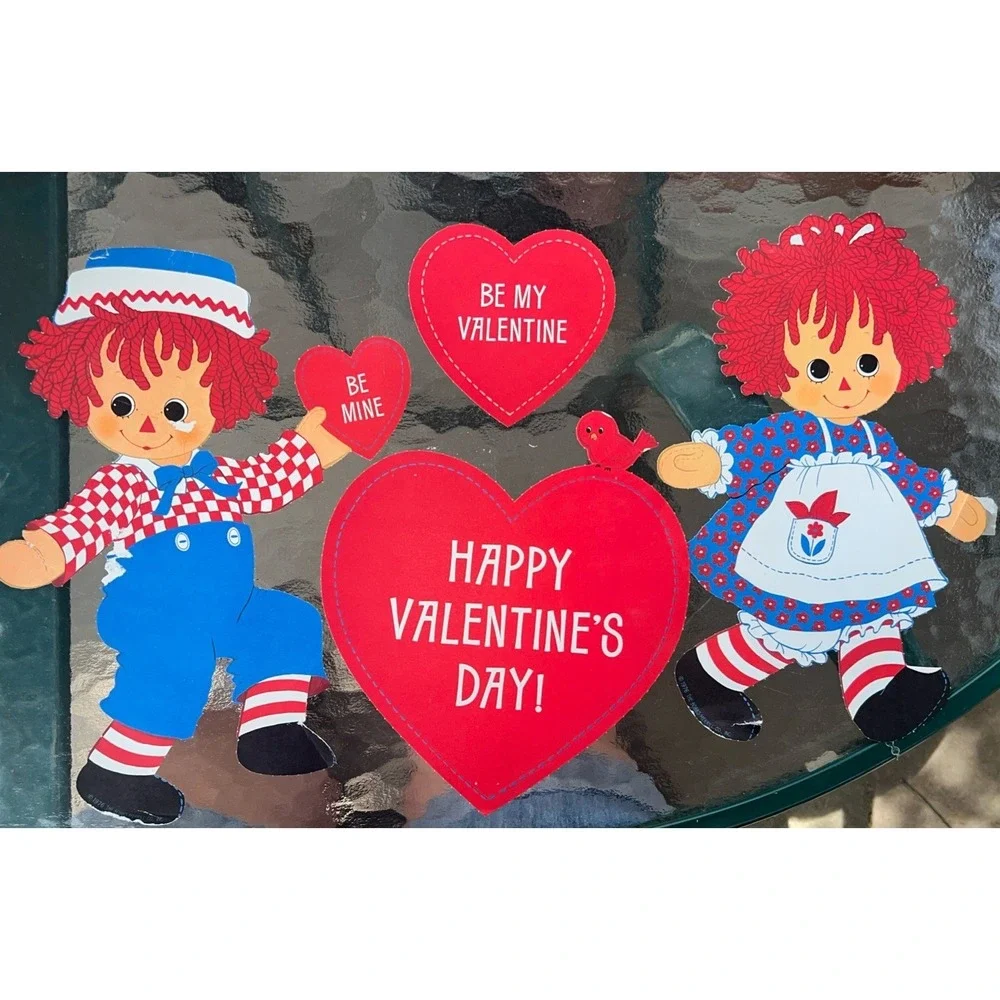 1976 valentines day diecuts raggedy ann and andy the bobbs-merrill co.‎ 12